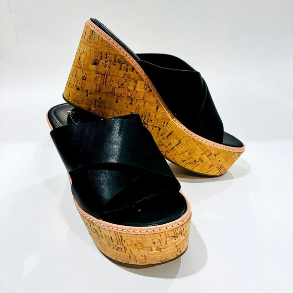 ALDO Lateefa black patform sandals - Picture 8 of 11